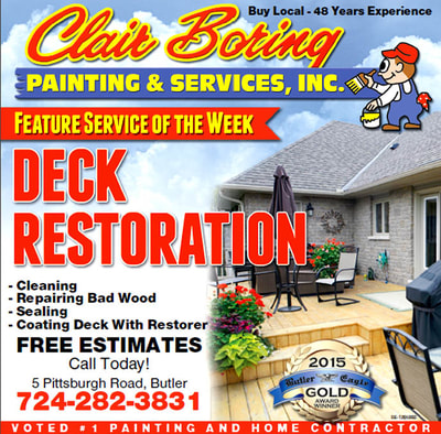 Clair Boring Painting Services - Deck Restoration Ad